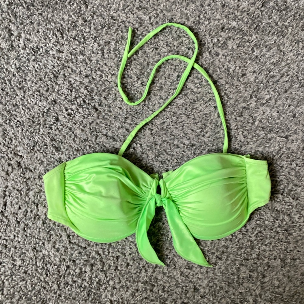 Vintage lime green bikini top Sea Weed of California